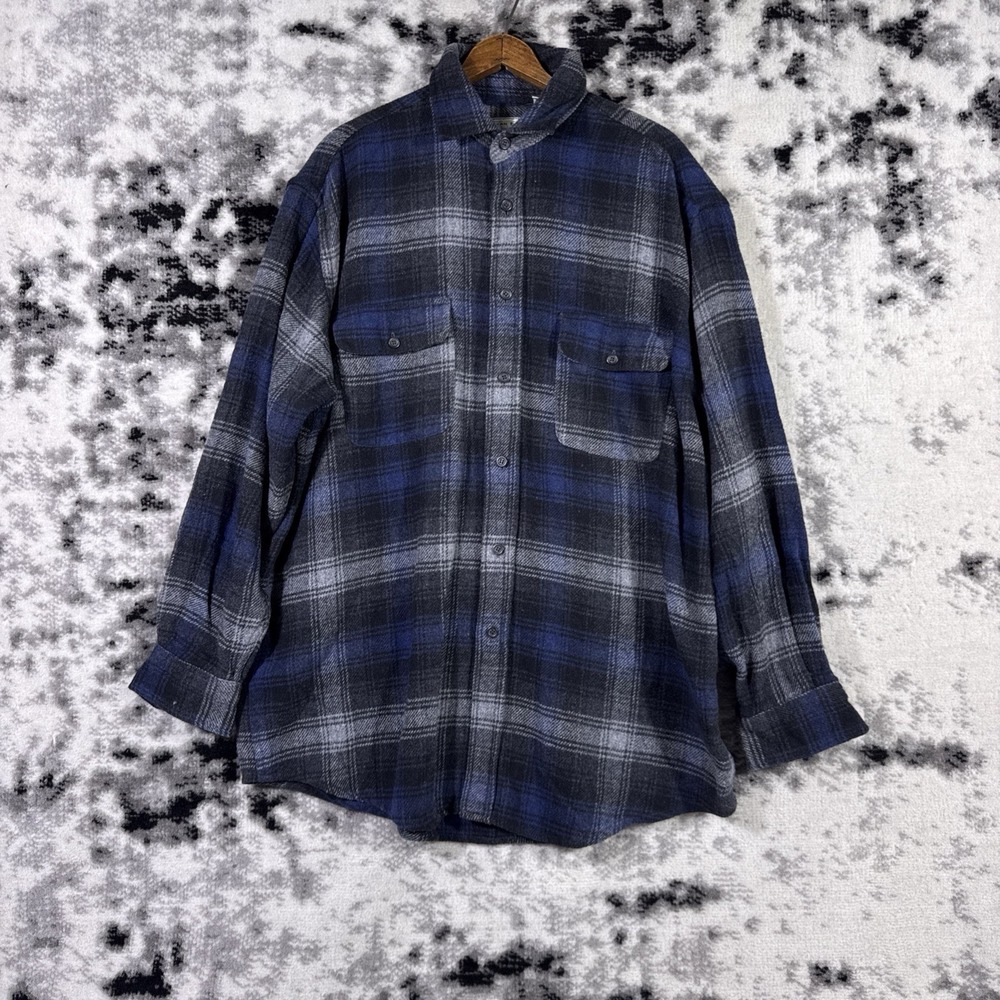 American Eagle Button Down Shirt Mens Large Wool Pockets Lumberjack Classic VTG
